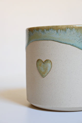 Heart Matcha Latte Ceramic Cup