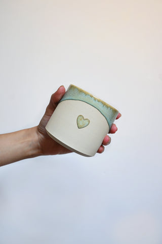 Heart Matcha Latte Ceramic Cup