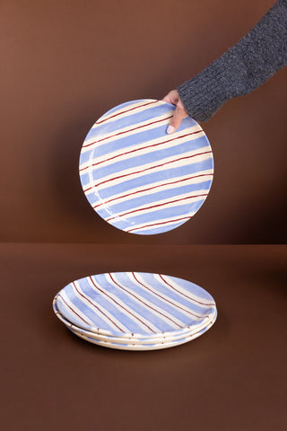 Vintage Stripped Dinner Plate | Set of 4