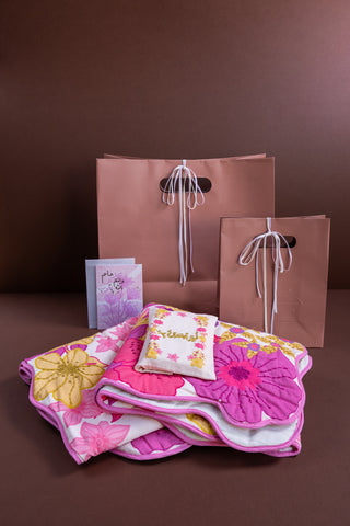 Floral Prayer Mat & Quraan Gift